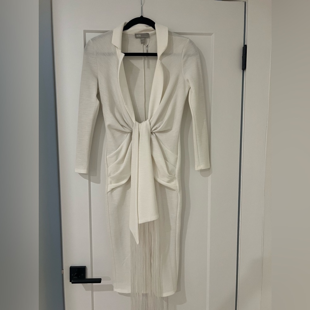 ASOS white longsleeve dress